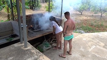 My 18-year-old girl friend likes to make barbecues because whenever she comes home she puts the meat on the grill and takes off her panties so I can fuck her